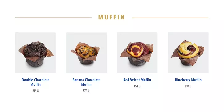 Muffin menu Gigi Coffee