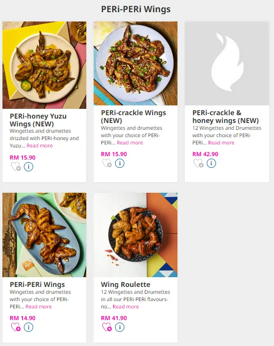 Nando's PERI-PERI Wings Prices