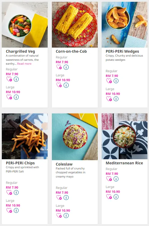 Nando's Malaysia Side Prices