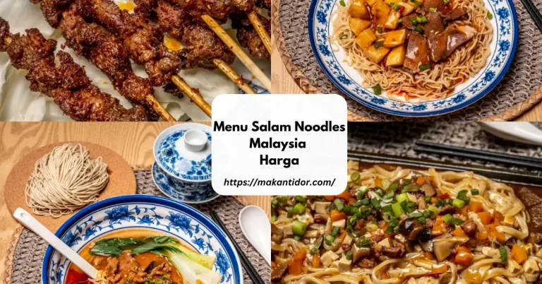 Salam Noodles Menu