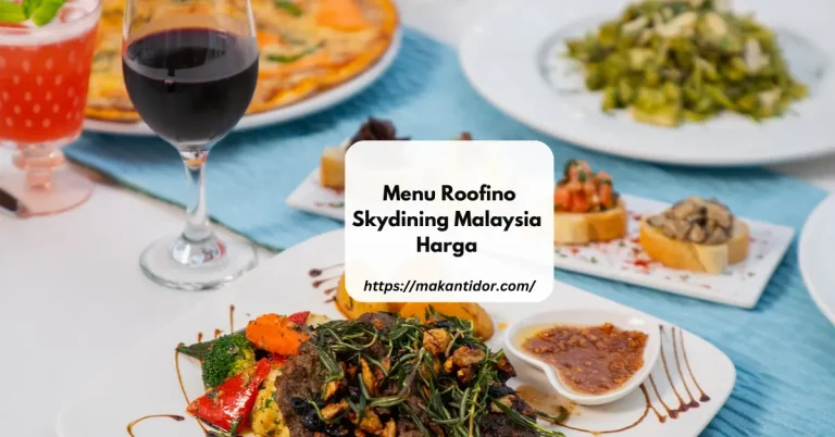 Roofino Skydining Menu