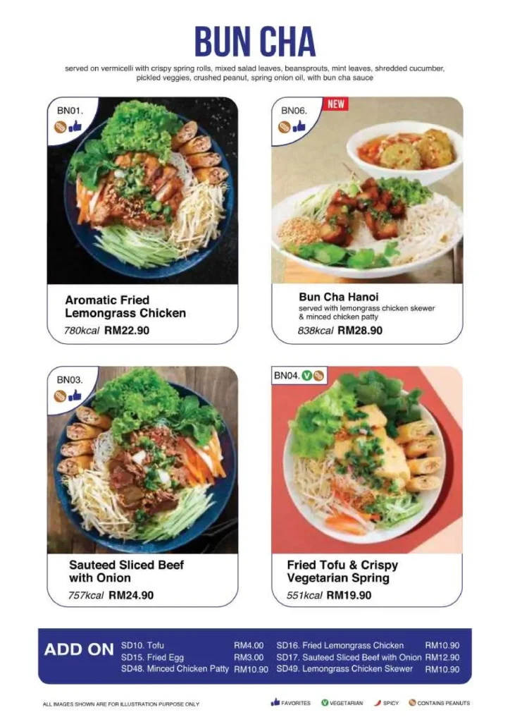 Menu Prices Super Saigon Bun Cha