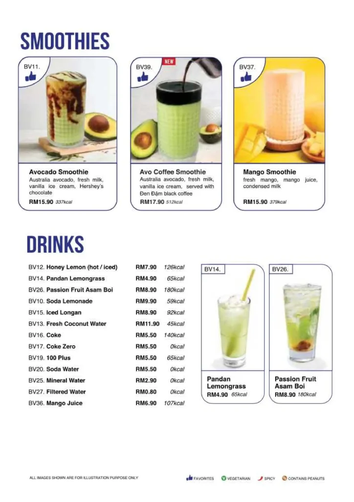Drinks Menu Items Super Saigon