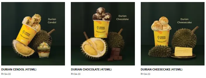 Menu Durian Series Inside Scoop