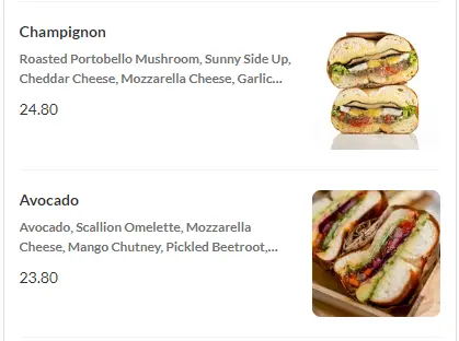Menu Christine's Bakery Meat-Free
