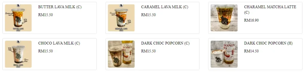 Non Coffee Menu Items Prices Lazy Monday HQ