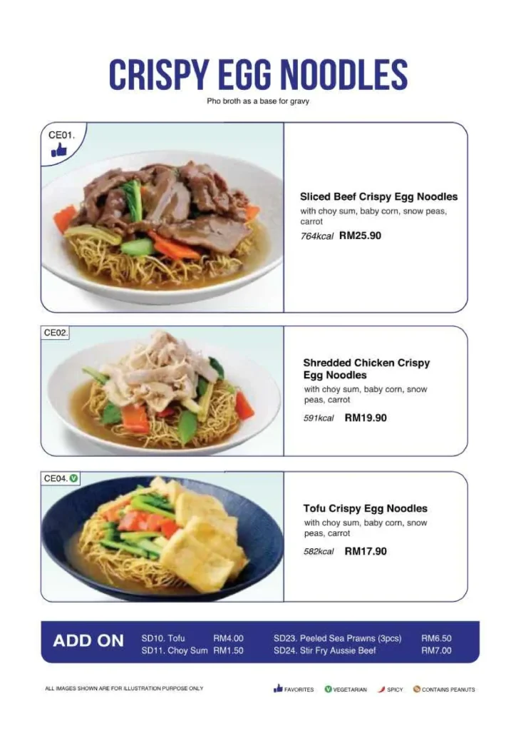 Prices Egg Noodles Menu Super Saigon
