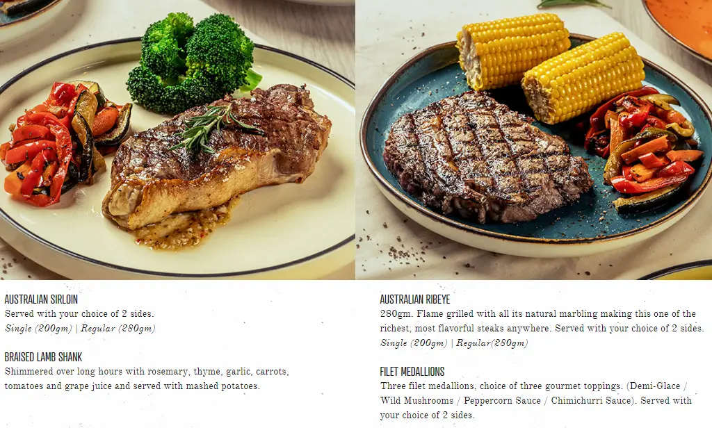 Tony Roma's Menu Rib & Steak