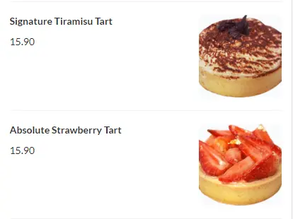 Prices Menu Tarts Christine's Bakery