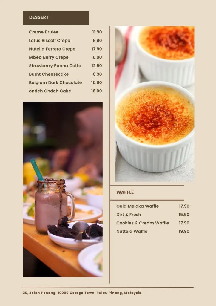 Don Western & Grill Cafe Dessert Menu Malaysia