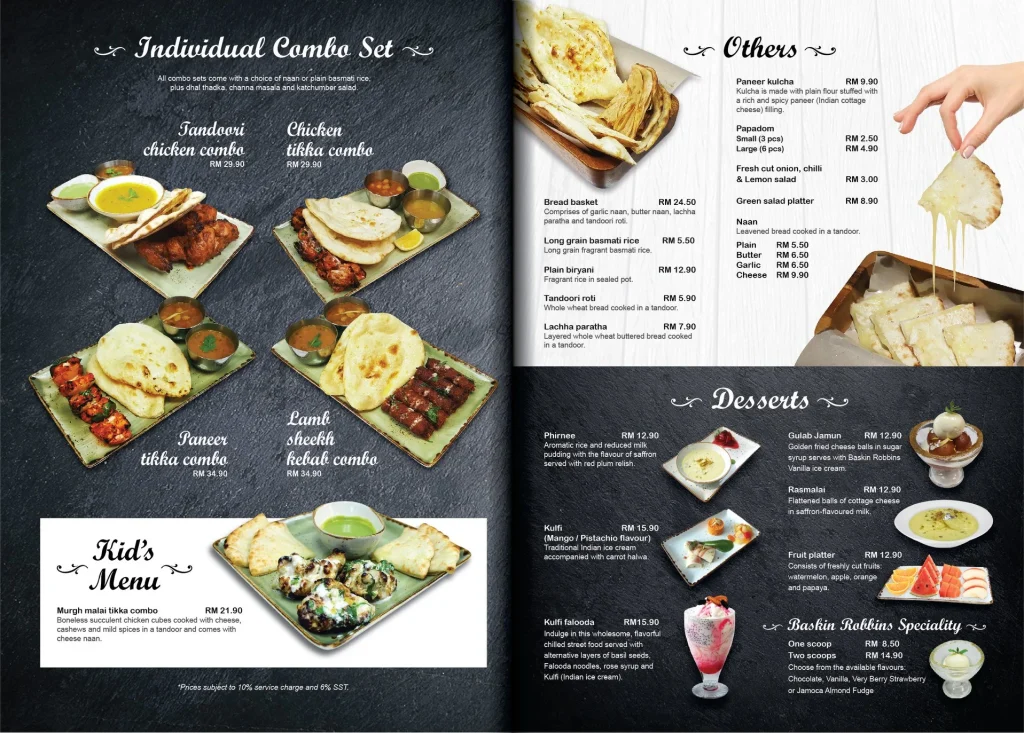 Menu Malaysia Dessert Prices Khan's Indian Cuisine