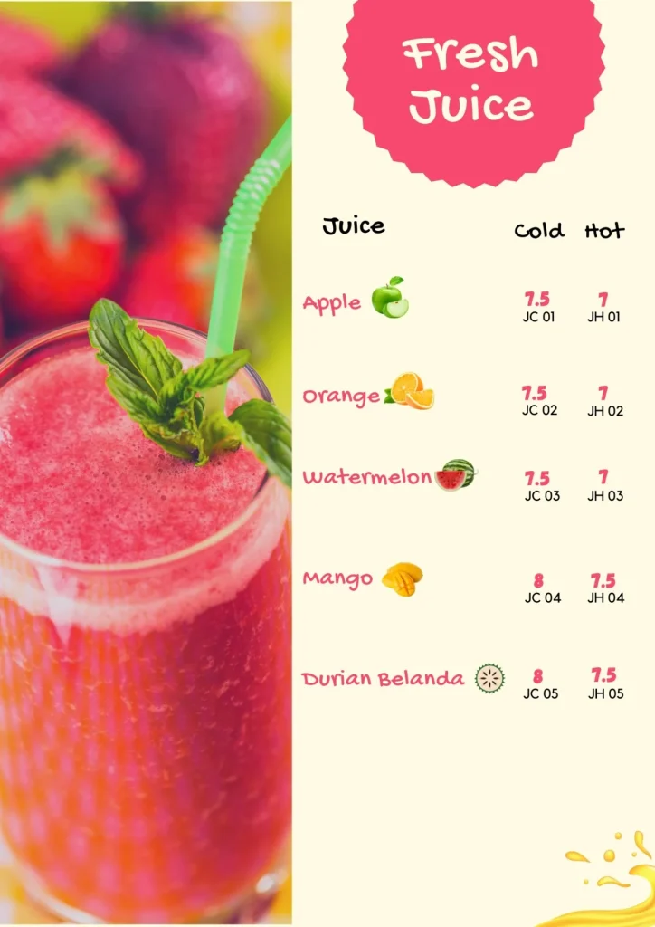 Big Food Kitchen Menu Fresh Juices Malaysia Prices