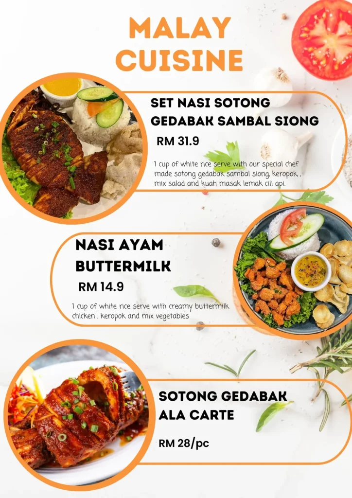 Menu Malay Items Prices Big Food Kitchen