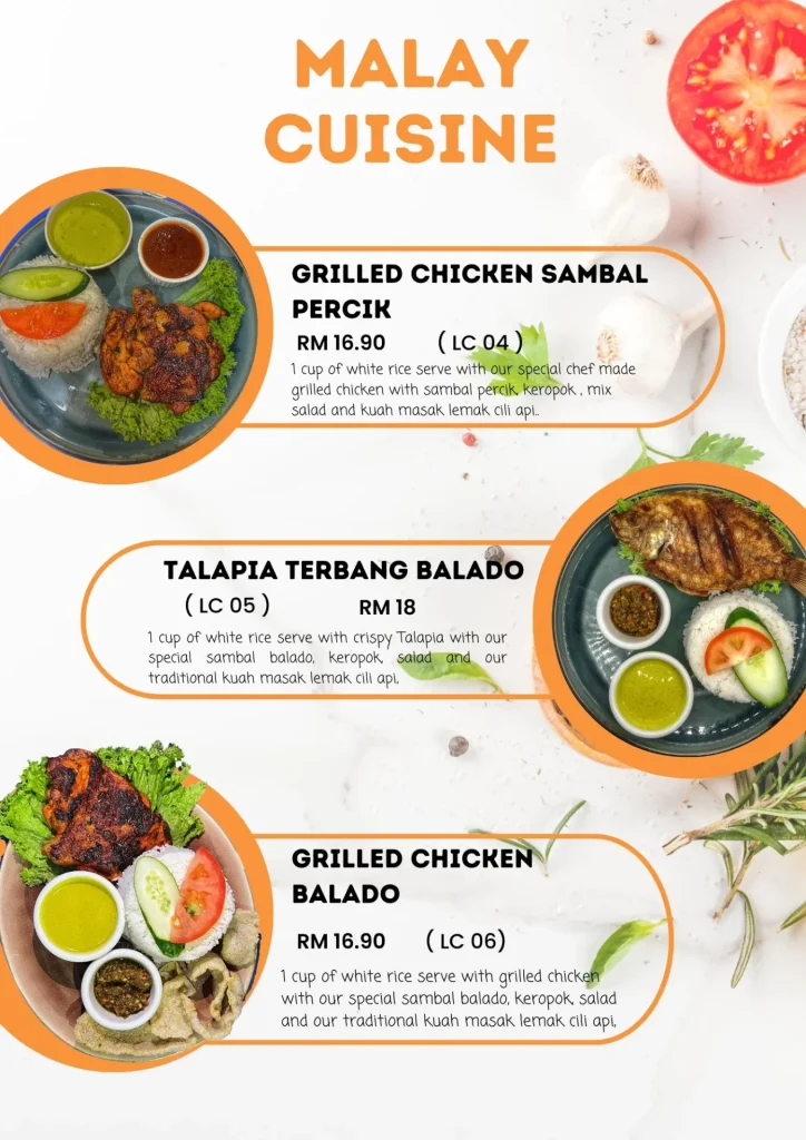 Malay Menu Prices Big Food Kitchen