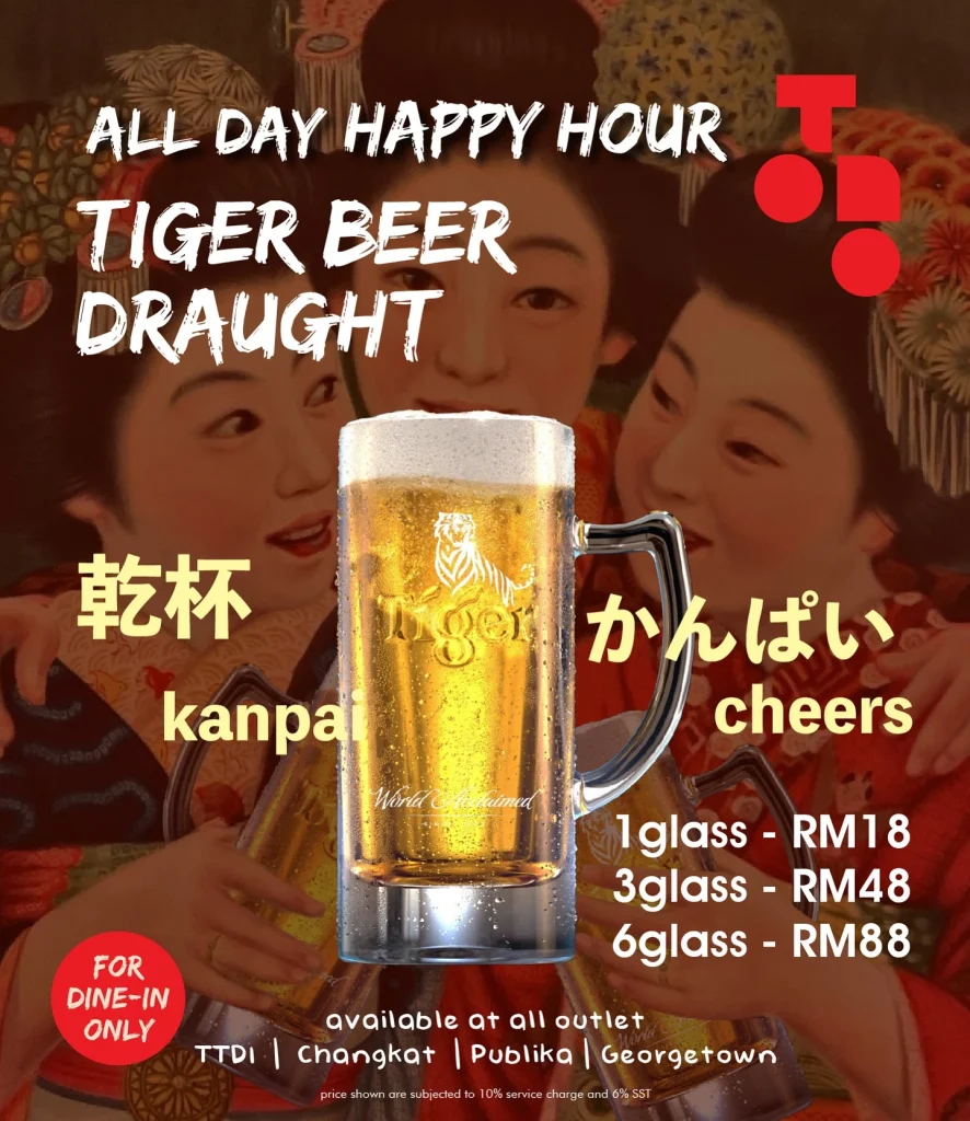  Tono Izakaya Happy Hour Promosi