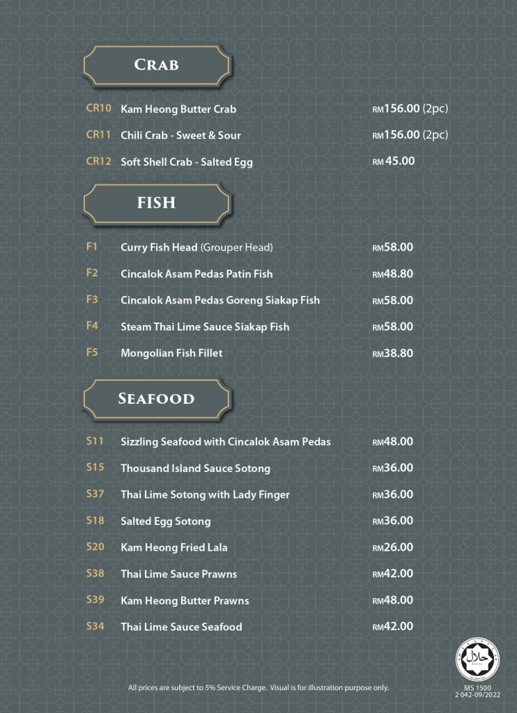 Menu Seafood Itek Itik Roast Duck Malaysia
