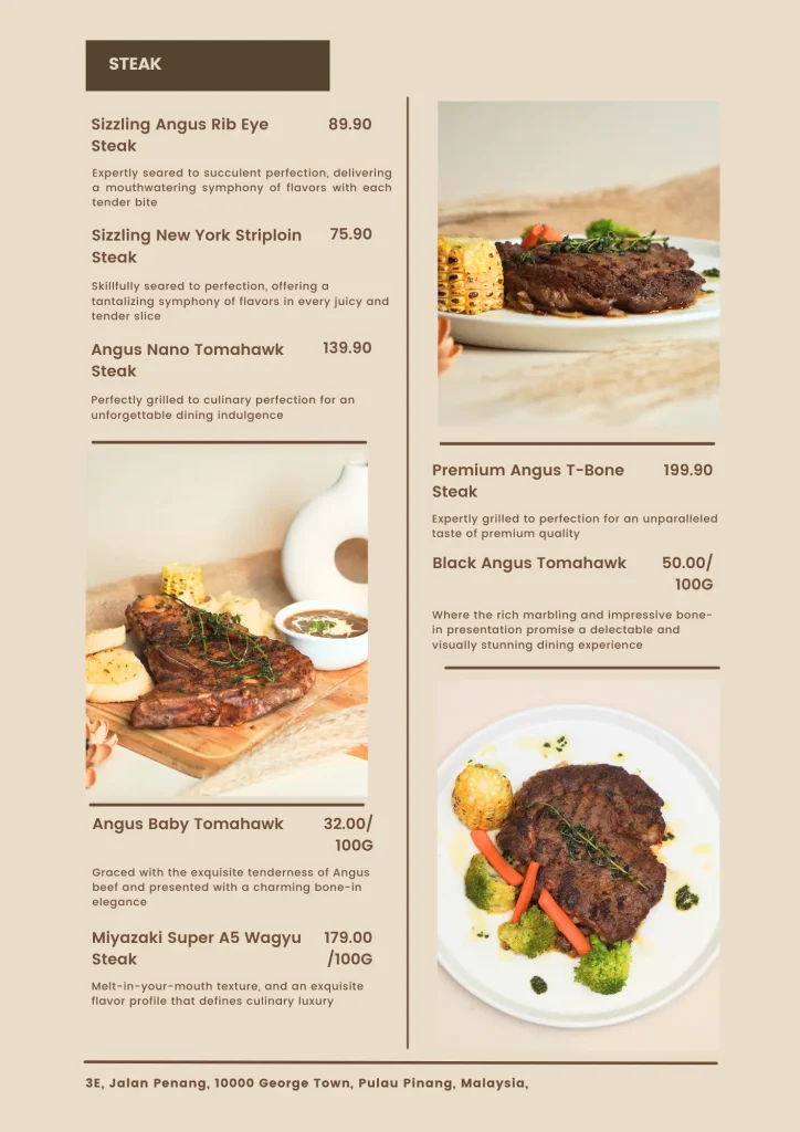Prices Menu Don Western & Grill Cafe Steak
