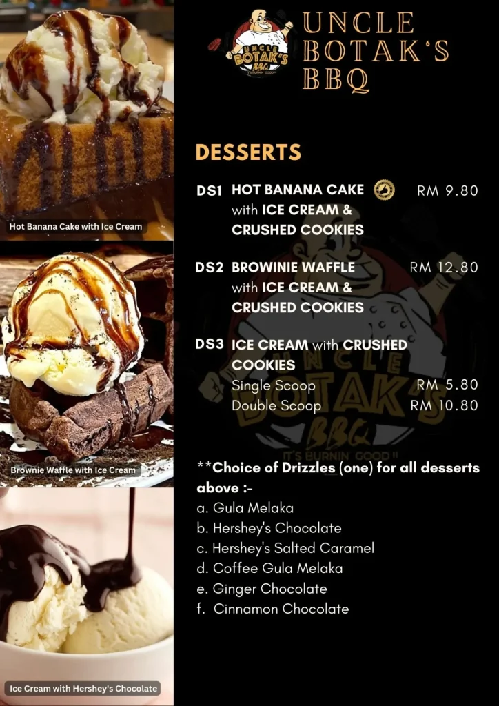 Menu Dessert Malaysia Uncle Botak BBQ