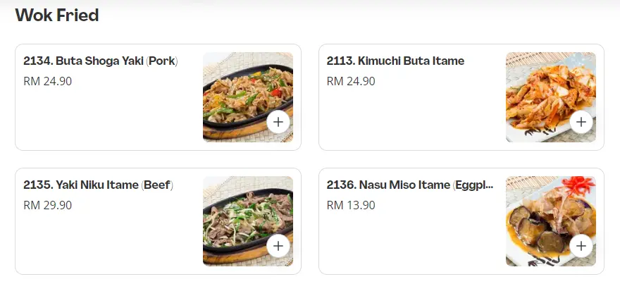 Malaysia Menu Fried Items Prices Warakuya