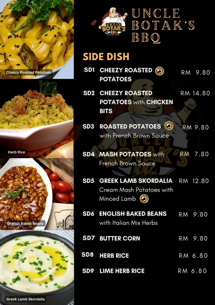 Uncle Botak BBQ Malaysia Menu Side Dishes