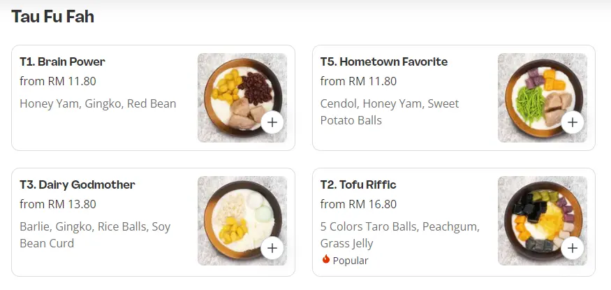 Tau Fu Fah Menu Items Bean Jr
