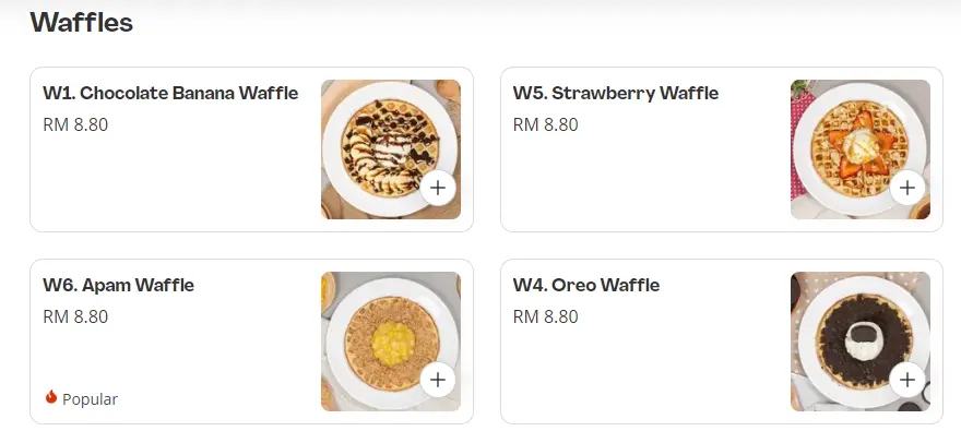 Prices Menu Item Waffle Bean Jr